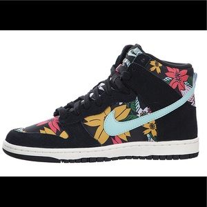 NIKE High top floral sneakers